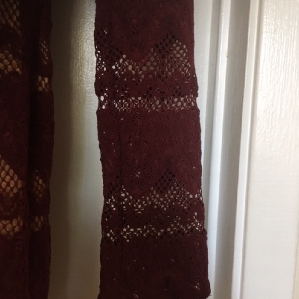 NWT NIGHTCAP SIERRA LACE V NECK Long Sleeve Dress Garnet Sz 1 - Picture 8 of 12
